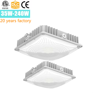 Lampes LED pour station-service, 80 watts, 100 watts, dimmables 0-10V, LM79, ETL, IP65, fabriquées en usine à Shenzhen depuis 20 ans. - Product Image 1