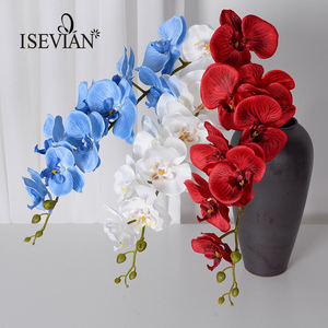 ISEVIAN латекс реальный на ощупь белый розовый синий бабочка Искусственные Дендробиум орхидеи Цветы Растения - Product Image 6