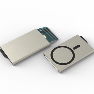 Portefeuille pour cartes de crédit en aluminium CardHoda avec fonction anti-vol, sans fermeture, 8 mm d'épaisseur, multifonctionnel pour usage professionnel - Product Image 4