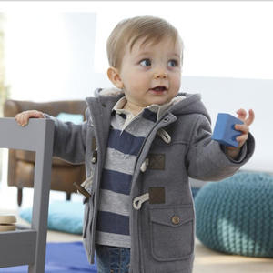 Vestes pour bébés garçons, manteau chaud en coton pour enfants de 1 à 5 ans, avec fermeture éclair, trois boutons, à capuche, vêtements décontractés pour enfants de 1 à 5 ans - Product Image 4
