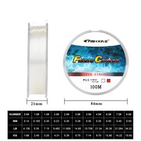 Haute qualité 100% fluorocarbone 100m ligne de leurre en Nylon super résistant à l'usure ligne de pêche tressée ligne flottante plus lisse