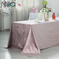 Nappe rectangulaire en velours épais de qualité supérieure 240 g/m², 90x132 pouces, pour événements, banquets, fêtes, mariages