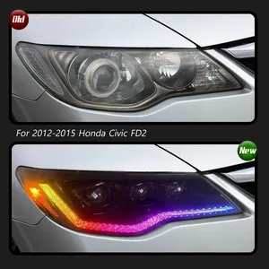 Faros Delanteros TYPY de 12 V para Automóviles FD2 2012-2015, Luces de Circulación Diurna LED, Intermitentes Dinámicos, Accesorios para Automóviles - Product Image 2