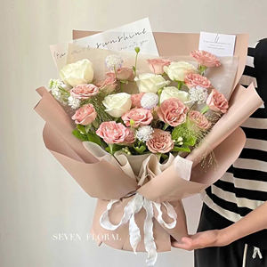 กระดาษห่อดอกไม้เคลือบกันน้ำขนาด57ซม. * 10y แบบหนาจากโรงงาน - Product Image 3