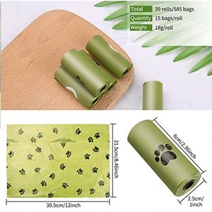 Sacs à déjections canines et sacs à excréments pour animaux de compagnie, écologiques, compostables, biodégradables, avec une épaisseur de 1,5 soie - Product Image 4