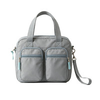 Sac cosmétique en nylon lavé de qualité supérieure, avec fermeture éclair verticale, petit sac de voyage pour articles de toilette, sac à main pour le travail quotidien