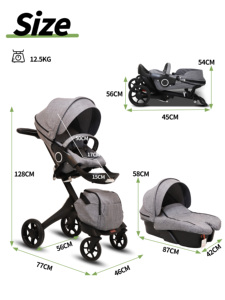 <span class=keywords><strong>Passeggino</strong></span> 2 in 1 con Seduta Reversibile, Portatile, Comodo, Carrozzina per Neonati e Bambini - Product Image 2