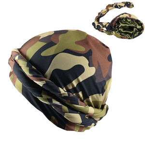 <span class=keywords><strong>Turbante</strong></span> con estampado de camuflaje para <span class=keywords><strong>hombre</strong></span>, bandana con logotipo personalizado, <span class=keywords><strong>turbante</strong></span> Durag con forro de satén, bandana de diseñador para <span class=keywords><strong>hombre</strong></span> - Product Image 2