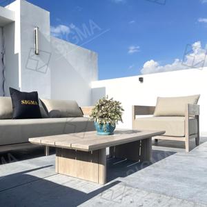 Sigma Garden Patio Color personalizado 2 3 Seat Sofá Fabricante All-season Sofá de madera maciza Muebles de exterior de teca - Product Image 3
