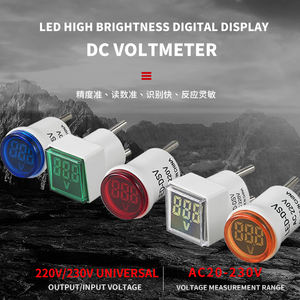 SHSNAO <span class=keywords><strong>Mini</strong></span> Auto <span class=keywords><strong>Voltmeter</strong></span> - Europese Standaard Aansluiting IP53 Geclassificeerd ABS Materiaal Hoge Nauwkeurigheid Circulair Ontwerp Hoge Kwaliteit Lage Prijs - Product Image 6