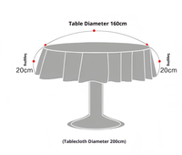 Nappe Circulaire Unie en Fibre de Polyester pour Hôtels, Réunions, Mariages et Banquets (Vente en Gros)