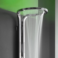 Promotion Colonne de douche intelligente en cuivre, effet pluie ciel étoilé, cascade, ensemble de massage chaud et froid, avec jet doux et modes de pulvérisation variés