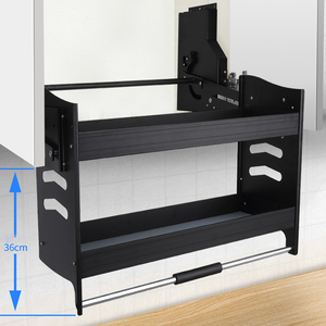 Modern Design Pull Down <b>Dish</b> Spice <b>Rack</b> System Chrome Plated 25KG Load Capacity Space Saving for Kitchen Cabinet Storage Kitchen - Product Image 2