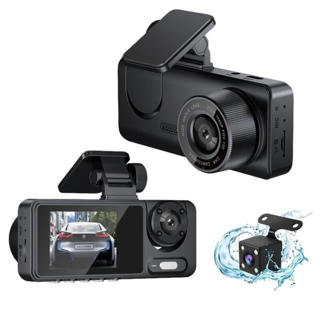 Factory Whole Sale 3 Channels Car Dashcam WIFI Three Records 1080P Dual Lens 2K HD Infrared Night Vision Hidden Car Camera GPS