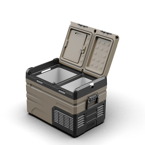 Refrigerador Portátil para Exteriores y Camping con Compresor Solar y Batería para TA35 OEM, Congelador Móvil de Doble Zona para Autocaravana y Coche - Product Image 1