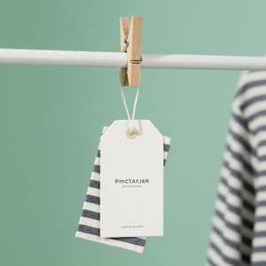 Tùy chỉnh sang trọng giấy treo thẻ cho quần áo tóc giả jeans & phần mở rộng tóc tông hình dạng thẻ kinh doanh logo bao gồm - Product Image 3