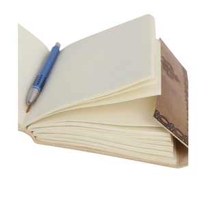 Om Handmade da chính hãng bìa cứng Tạp Chí nổi A5 phong cách cổ điển dây đeo da tùy chỉnh trống may ràng buộc quà tặng ấn độ - Product Image 4