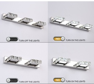 Bathroom Vanity <strong>Light</strong> 9W Warm White Cool White LED <strong>Wall</strong> <strong>Light</strong> <strong>Chrome</strong> Stainless Steel Crystal <strong>Light</strong> Fixture - Product Image 6