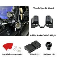 Support de fixation rapide pour éclairage de capot A-Pillar pour Toyota 4Runner 2012, montage non destructif en aluminium