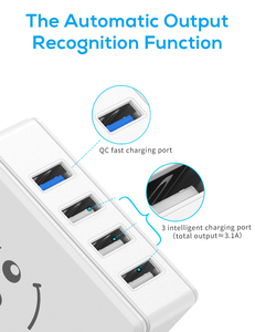 Chargeur GaN 4 ports TKT, station de charge rapide USB QC avec support pour appareil photo, <span class=keywords><strong>adaptateur</strong></span> de bureau 20W - Product Image 5