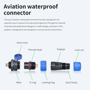 SD13 SD16 SD20 không thấm nước Docking nối cắm 2pin 3pin 4pin 5pin <span class=keywords><strong>6pin</strong></span> 7pin cáp kết nối cáp kết nối cắm và ổ cắm - Product Image 4