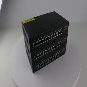 Manufacturer Supplier Long Service Life Media Converter With 16 Port Industrial Poe Switch