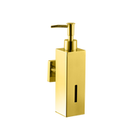 Distributeur de savon liquide et de shampoing mural moderne en acier inoxydable rechargeable pour toilettes et salle de bain