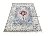 Tapis Oushak tissé à la main avec motifs floraux, en laine turque, style vintage bohème, pour le salon, décoration de la maison