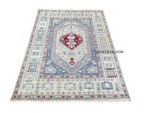 Tapis Oushak noué à la main, tapis d'appoint en laine orientale, tapis vintage, tapis bohème turc pour le salon - Product Image 5