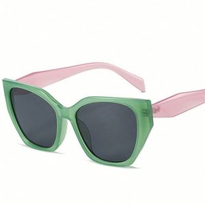 Gafas de Sol Retro 2022 con Lentes Transparentes Estilo Ojo de Gato, Poligonales, de Doble Color para Mujer - Product Image 1