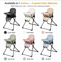 Nouvelle Chaise Haute Portable 2026 pour Bébé, Chaise d'Alimentation de Haute Qualité avec Double Plateau en Plastique, Mobilier pour Bébé