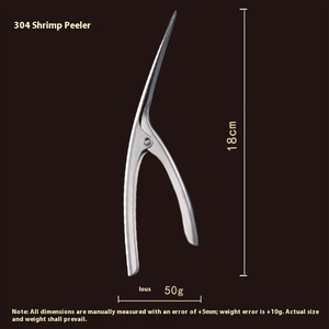 <span class=keywords><strong>Pince</strong></span> à éplucher les crevettes intelligente haut de gamme équipement cuisine acier inoxydable <span class=keywords><strong>pince</strong></span> à fruits de mer outil facile éplucheurs - Product Image 2