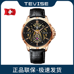 Nouvelle montre mécanique pour homme, montre automatique en cuir, étanche, montre à cadran ajouré pour homme - Product Image 2