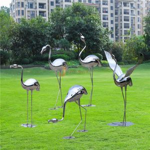 Escultura de Acero Inoxidable EX015, Decoración Moderna para Exteriores, Arte Metálico Cuadrado de Gran Tamaño, Escultura Decorativa de Paisaje en Acero Inoxidable - Product Image 2