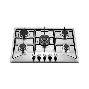 卸売5バーナーガスホブ低価格エナメル/鋳鉄パンRV屋外用電気/ソーラークッカー76cm