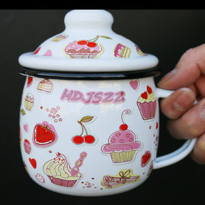 Großhandel Maßgefertigte 380ML Kaffeetasse Milchtasse Emaille Hitzebeständige Nachmittagstee-Tasse - Product Image 5