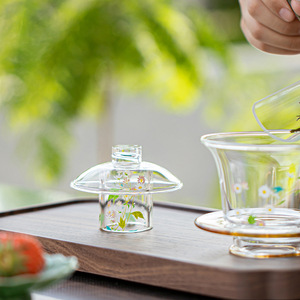 Wuxi Hall Daisy Glass Lid Holder For Teapot And <b>Teacup</b> Gaiwan Tea Ceremony Accessory Eco Friendly - Product Image 4