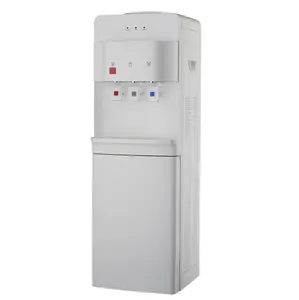 家庭用冷蔵庫キャビネット付きの新しいデザインのコンプレッサー冷却スタンディングウォーターディスペンサー温水と冷水
