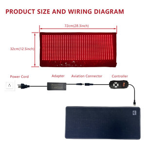 Bantalan terapi lampu merah fleksibel, kubah wajah 5050SMD 3-Chip alas lampu merah untuk menghilangkan rasa sakit tubuh - Product Image 3