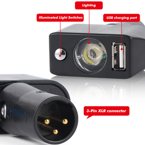 Controlador de Iluminación Nocturna LED para <span class=keywords><strong>Silla</strong></span> de Ruedas Eléctrica <span class=keywords><strong>con</strong></span> Conector XLR de 3 Pines, Compatible <span class=keywords><strong>con</strong></span> la Mayoría de los Modelos de <span class=keywords><strong>Silla</strong></span> de Ruedas - Product Image 3