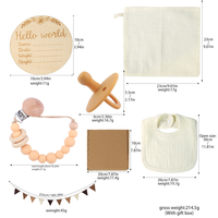 Coffret Cadeau Bébé 6-en-1 : Drapeau Triangle, Décoration de Naissance 0-12 Mois, Vente en Gros