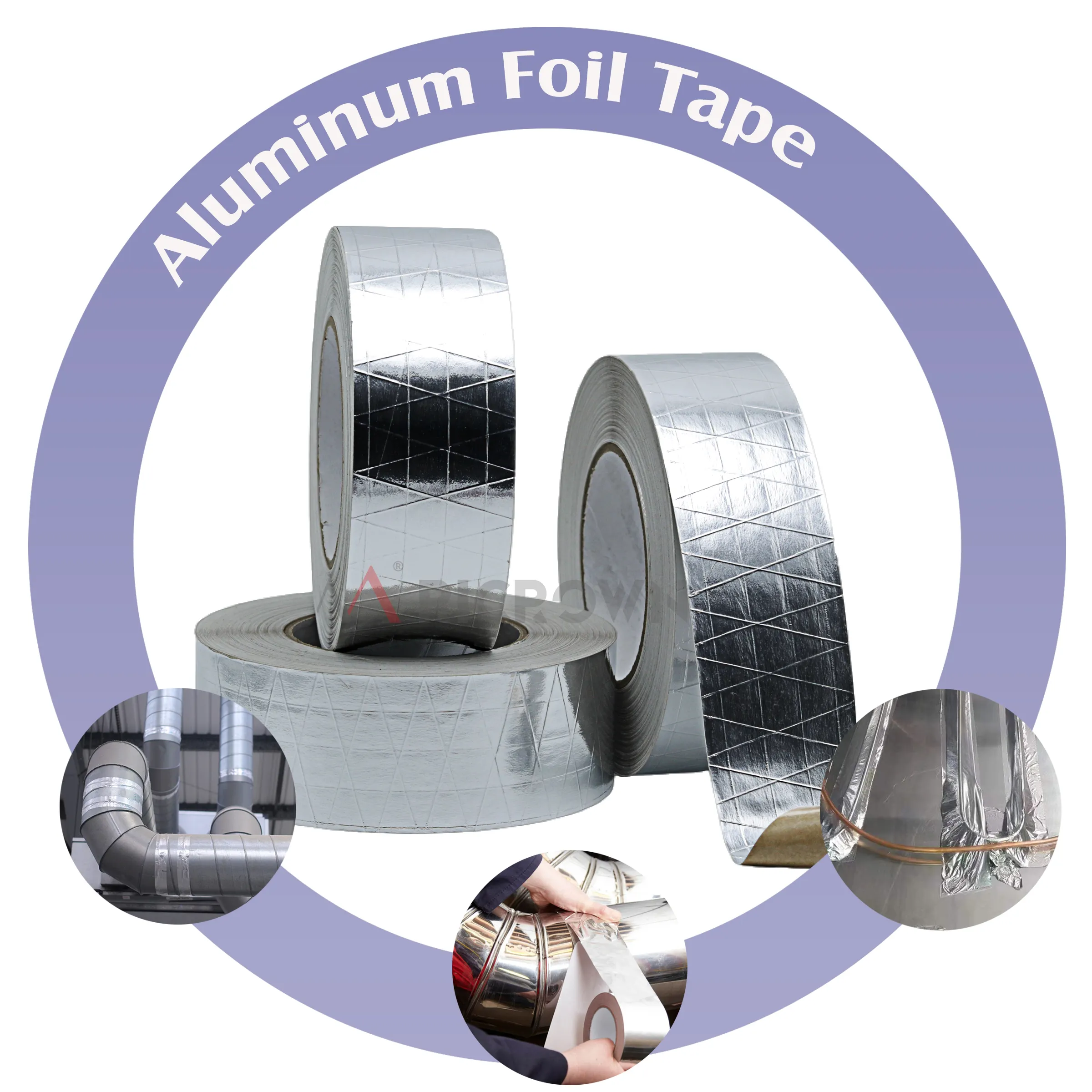 Le ruban de papier d'aluminium en papier Kraft renforcé de sergé à forte adhérence ne se détache pas facilement et facile à coller les objets