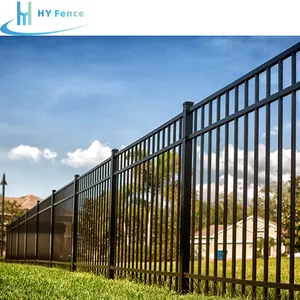 Clôture de jardin privée en aluminium métal piquet clôture en acier ornemental panneau de clôture en fer forgé
