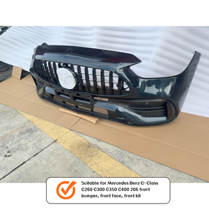 Kit pare-chocs avant d'occasion d'origine | Plastique haute condition | Remplacement pour les modèles Benz <span class=keywords><strong>AMG</strong></span> W206 Classe C <span class=keywords><strong>C220</strong></span> C260 C300 206 - Product Image 5