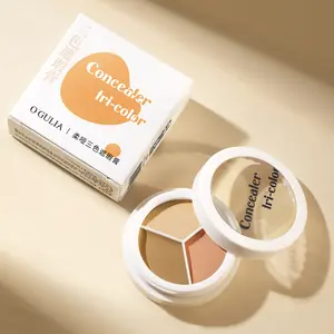 Ogulia corretivo de três cores macias, corretivo de 3.6g e acne impressão de enfeite de maquiagem natural nude