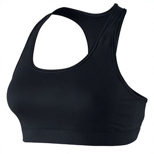 Black Sports <b>Bra</b> Women's High Support Workout Yoga Fitness Top Racerback Design Breathable <b>Stretch</b> Fabric - Product Image 3