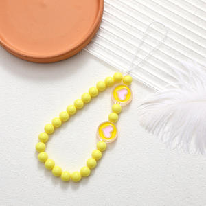 <span class=keywords><strong>Venta</strong></span> Directa de Fábrica, Cadena Antipérdida para Teléfono Móvil, Popular en Línea, con Cuentas en Forma de Corazón, Arcoíris, Cordón para Teléfono, Perlas Colgantes DIY - Product Image 6