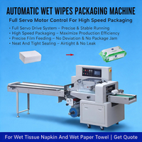 Machine d'emballage entièrement automatique à servomoteur pour lingettes humides / serviettes en papier / essuie-tout humides