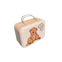 Mini Valise en Métal DIY, Boîte en Fer Blanc pour Aliments, Jouets, Maquillage, Bonbons, Modèle Artisanat Personnalisable T076