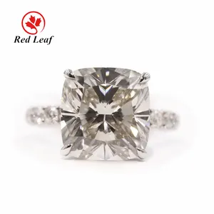 Redleaf Lab yetiştirilen elmas 7.23ct yüzük nişan yüzüğü özel boyut kabul edilebilir kadınlar düğün takısı beyaz altın özel yüzük